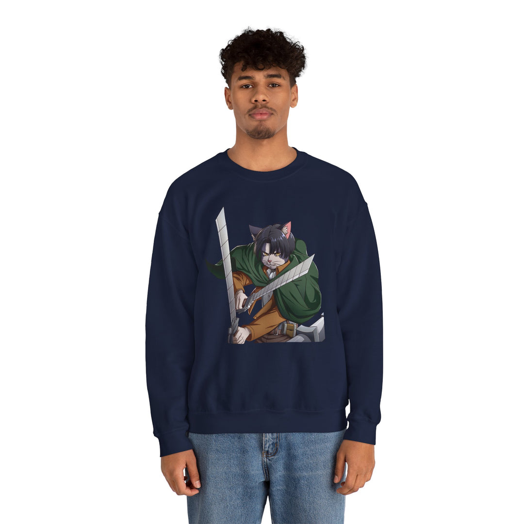 Anime-Inspired Cat Warrior Crewneck Sweatshirt, Cozy Unisex Sweatshirt, Gift for Anime Lovers, Perfect for Fall and Winter, Cute [...]