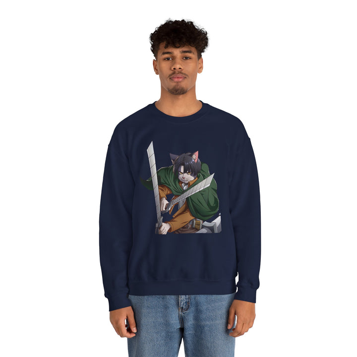 Anime-Inspired Cat Warrior Crewneck Sweatshirt, Cozy Unisex Sweatshirt, Gift for Anime Lovers, Perfect for Fall and Winter, Cute [...]