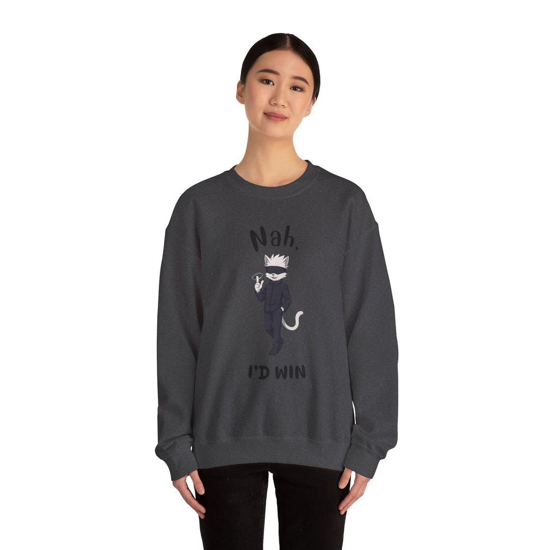 Cool Cat Sweatshirt, Funny Sweatshirt, Gift for Cat Lovers, Casual Outfit, Unisex Crewneck Sweatshirt, Unique Design