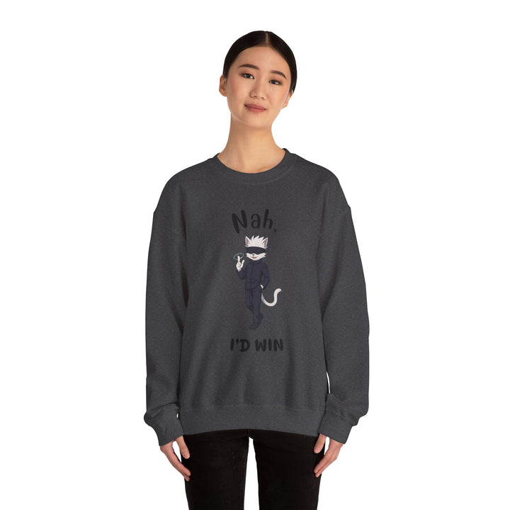 Cool Cat Sweatshirt, Funny Sweatshirt, Gift for Cat Lovers, Casual Outfit, Unisex Crewneck Sweatshirt, Unique Design