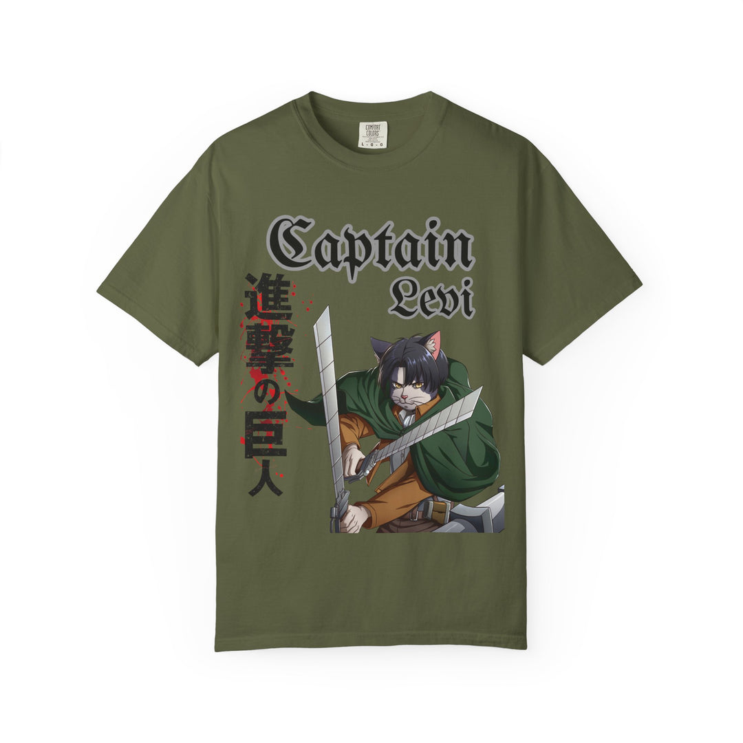 Captain Levi Anime Cat T-Shirt