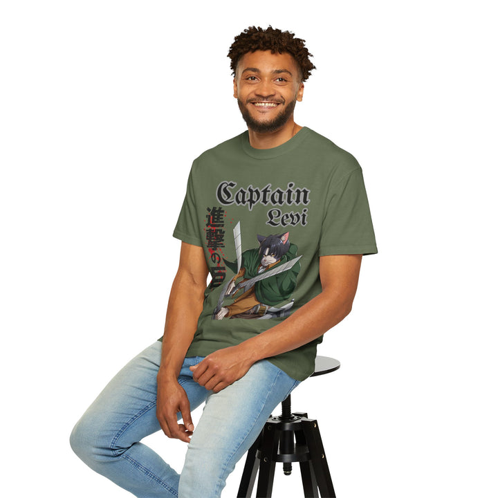 Captain Levi Anime Cat T-Shirt