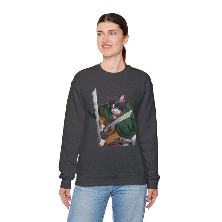 Anime-Inspired Cat Warrior Crewneck Sweatshirt, Cozy Unisex Sweatshirt, Gift for Anime Lovers, Perfect for Fall and Winter, Cute [...]