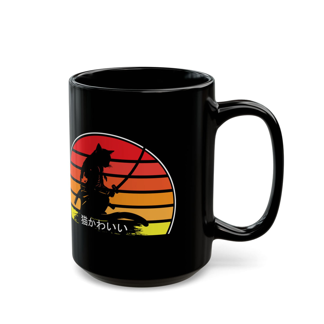 Sunset Samurai Cat Mug