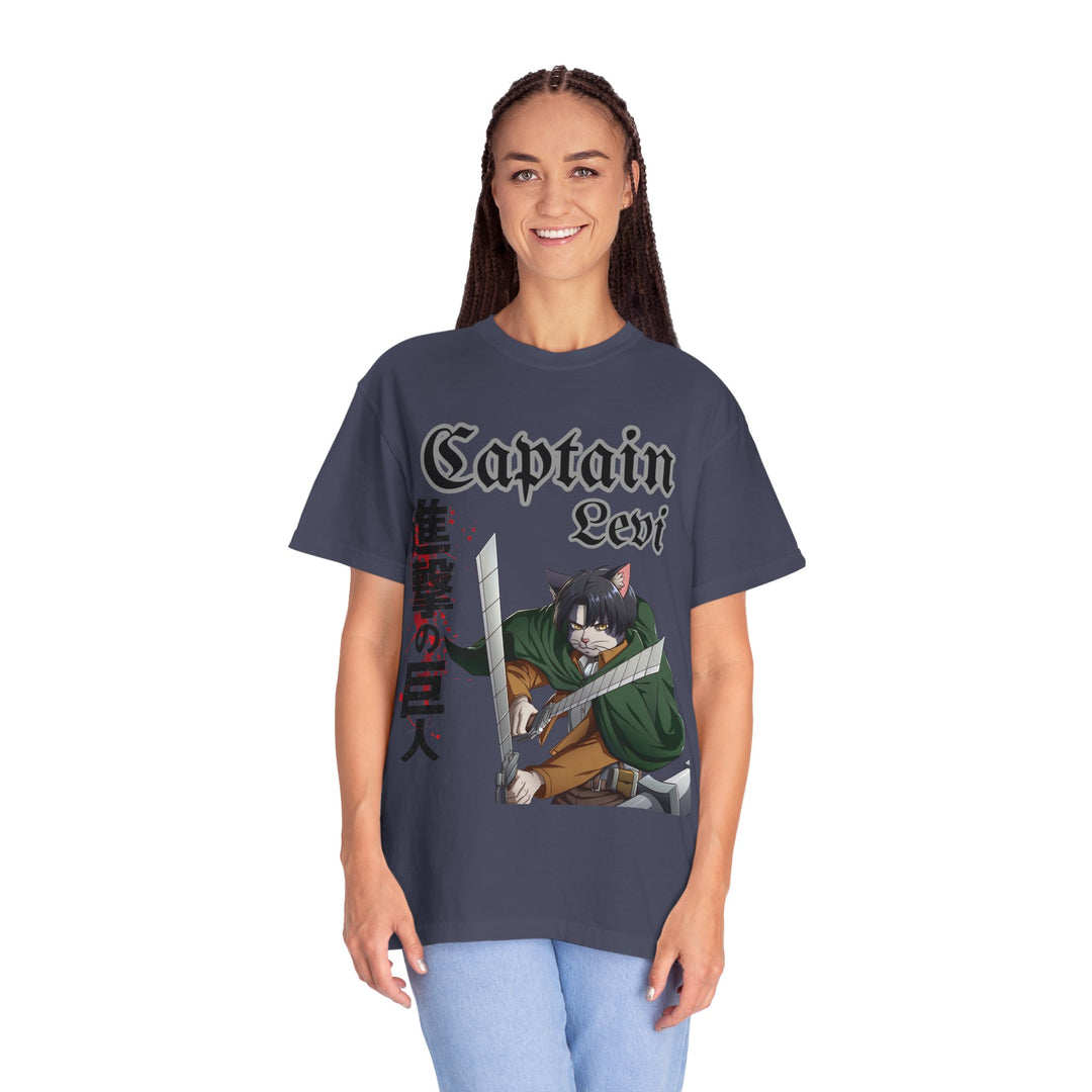 Captain Levi Anime Cat T-Shirt