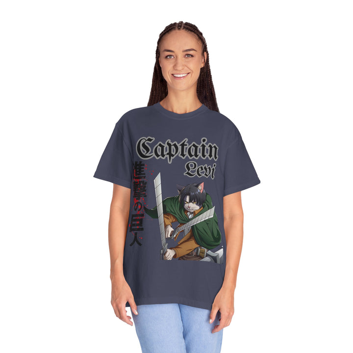 Captain Levi Anime Cat T-Shirt