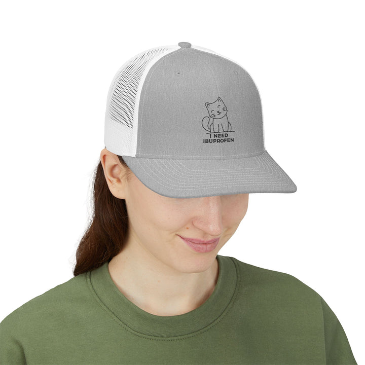 Funny Cat Snapback Trucker Cap - I Need Ibuprofen Embroidery, Gift for Cat Lovers, Casual Hat, Perfect for Festivals, Birthdays, or [...]