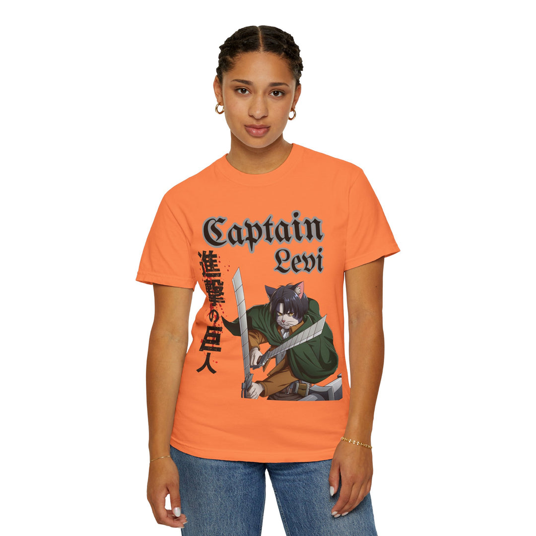 Captain Levi Anime Cat T-Shirt