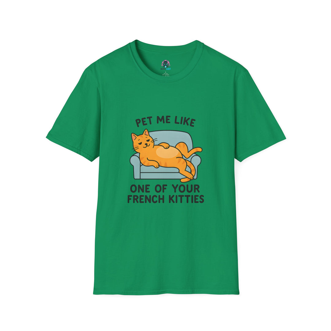Pet Me Funny French Cat T-Shirt