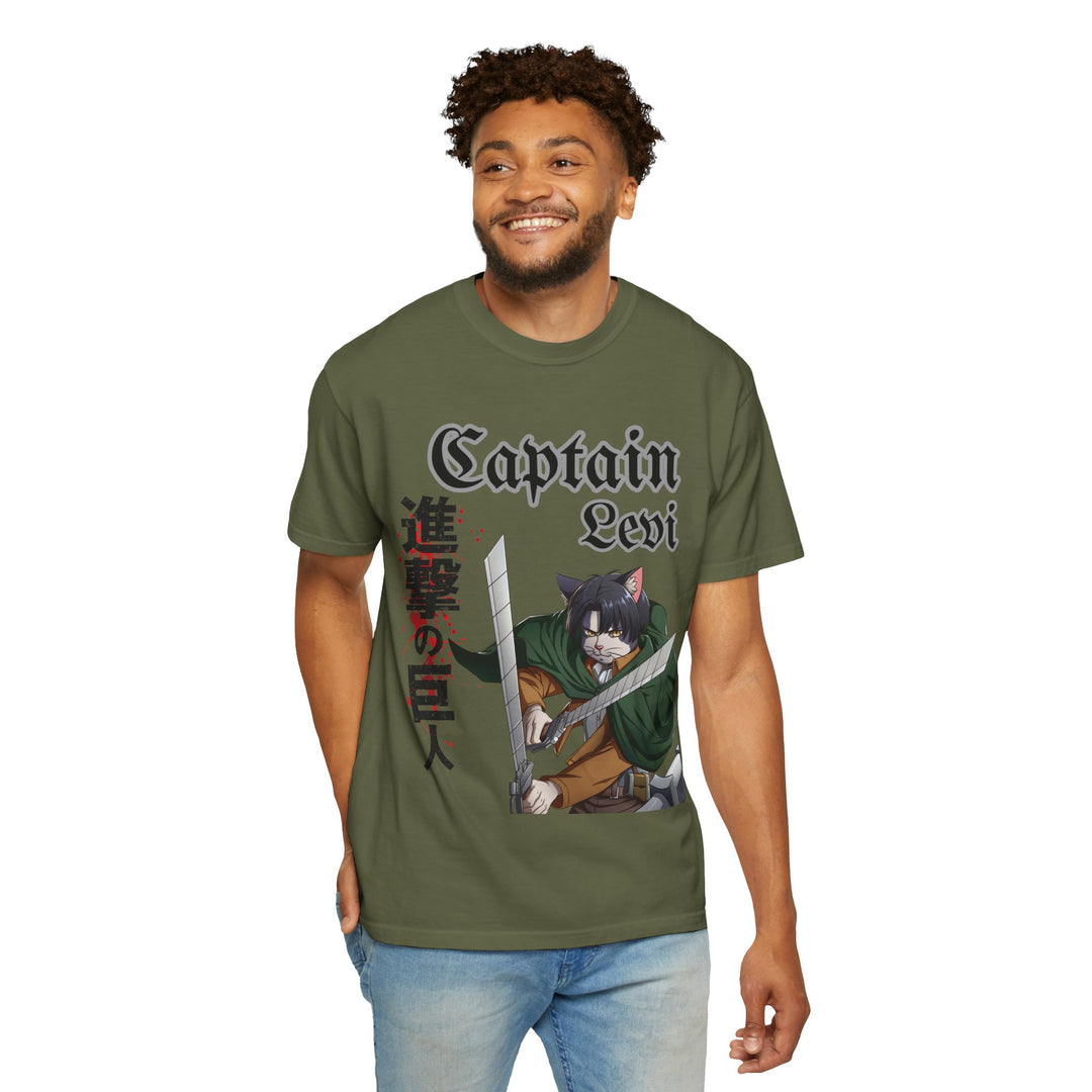 Captain Levi Anime Cat T-Shirt