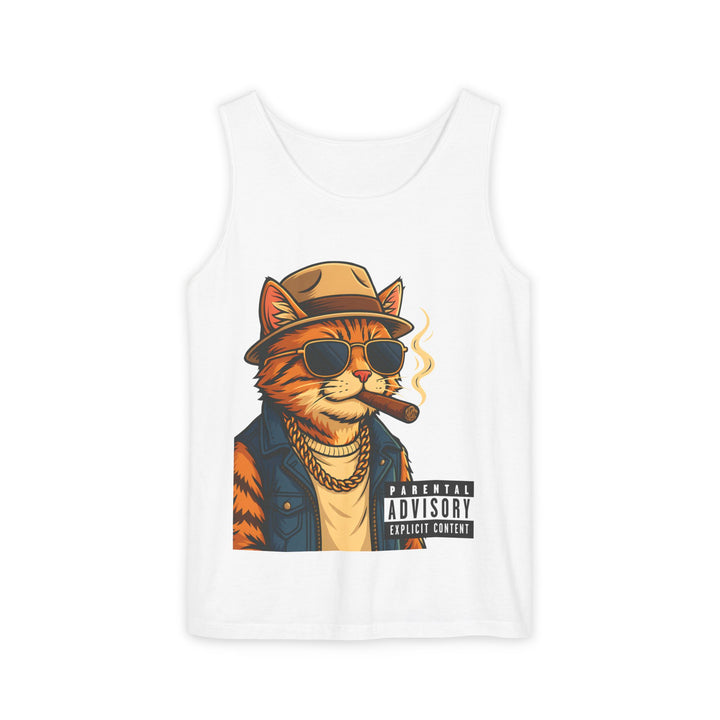 Cool Cat Unisex Tank Top - Funny Cat Graphic Tee, Summer Wear, Gift for Cat Lovers, Beach Party Essential, Casual Streetwear