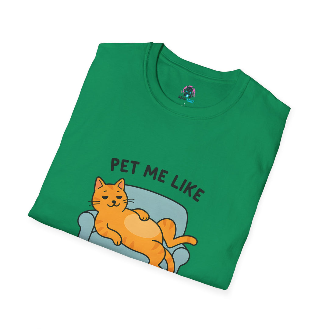 Pet Me Funny French Cat T-Shirt