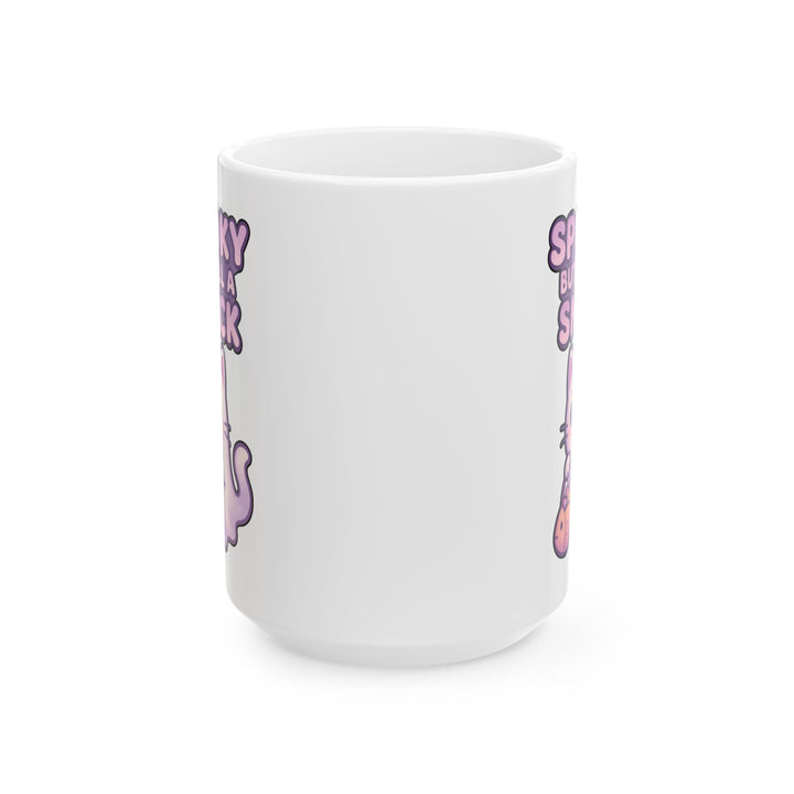 Spooky Snack Ceramic Mug - Perfect for Halloween, Coffee Lovers, Cute Gift, 11oz/15oz Mugs, Cat Lovers