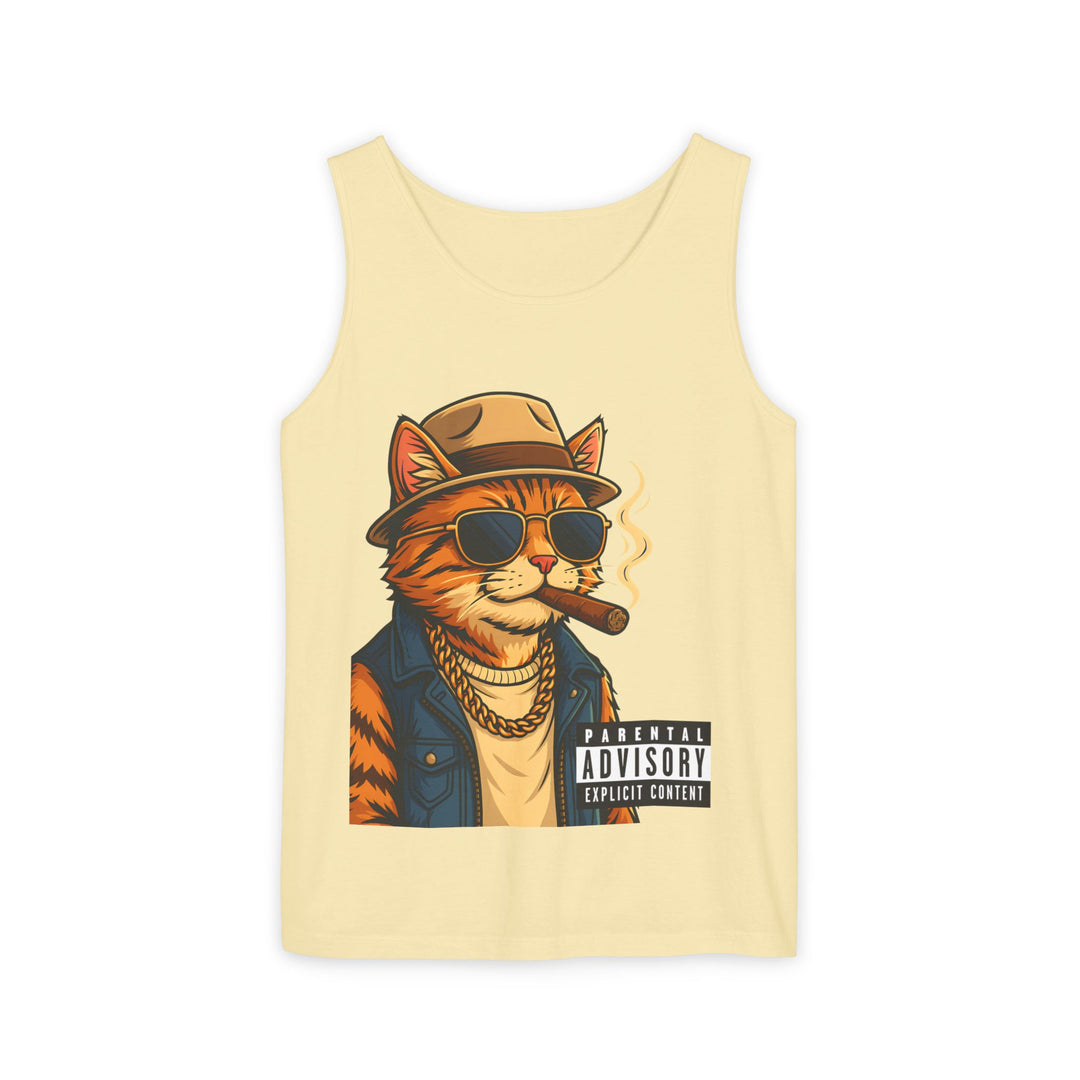 Cool Cat Unisex Tank Top - Funny Cat Graphic Tee, Summer Wear, Gift for Cat Lovers, Beach Party Essential, Casual Streetwear