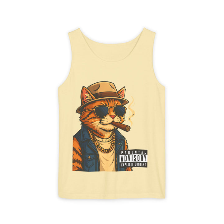 Cool Cat Unisex Tank Top - Funny Cat Graphic Tee, Summer Wear, Gift for Cat Lovers, Beach Party Essential, Casual Streetwear