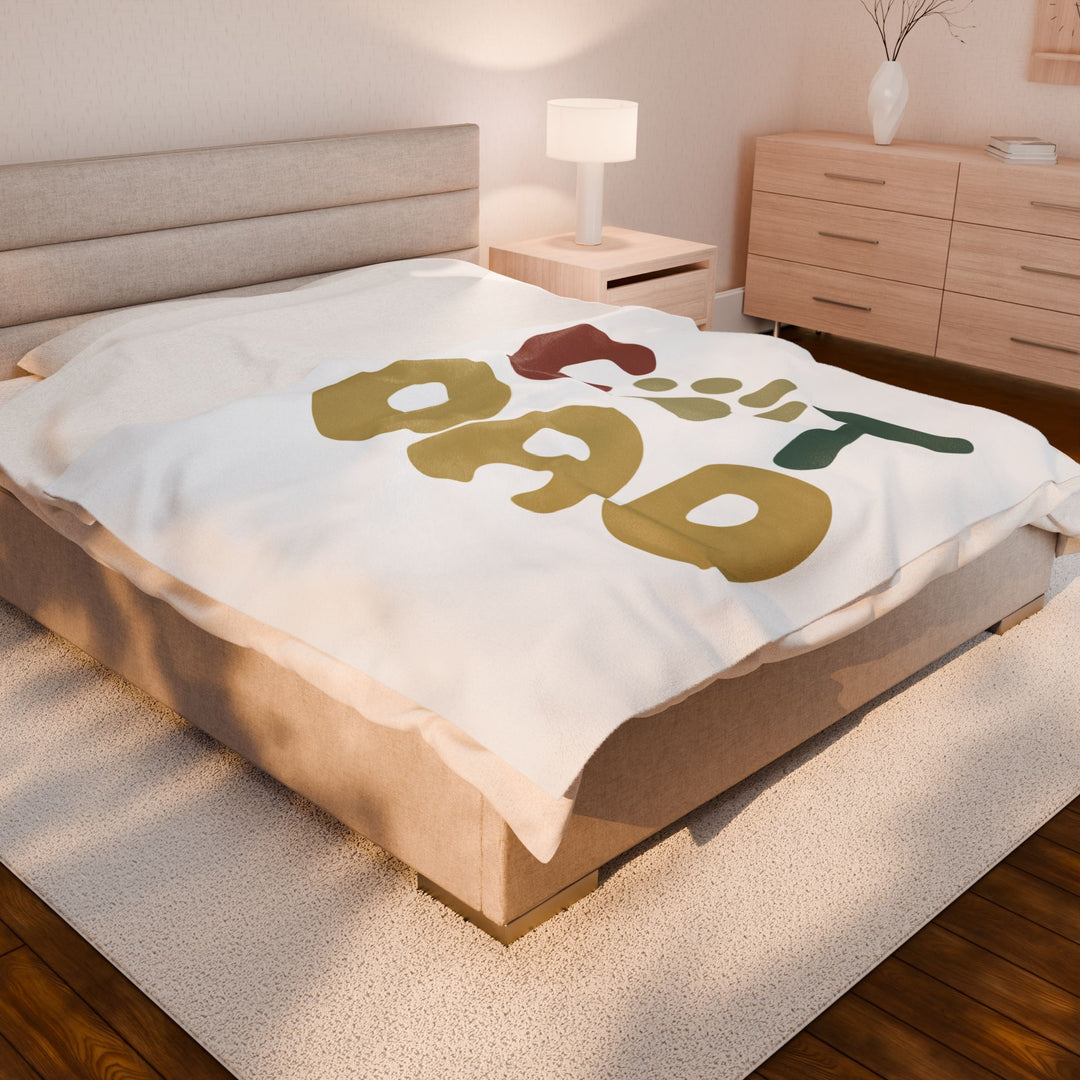 Cat Dad Plush Blanket