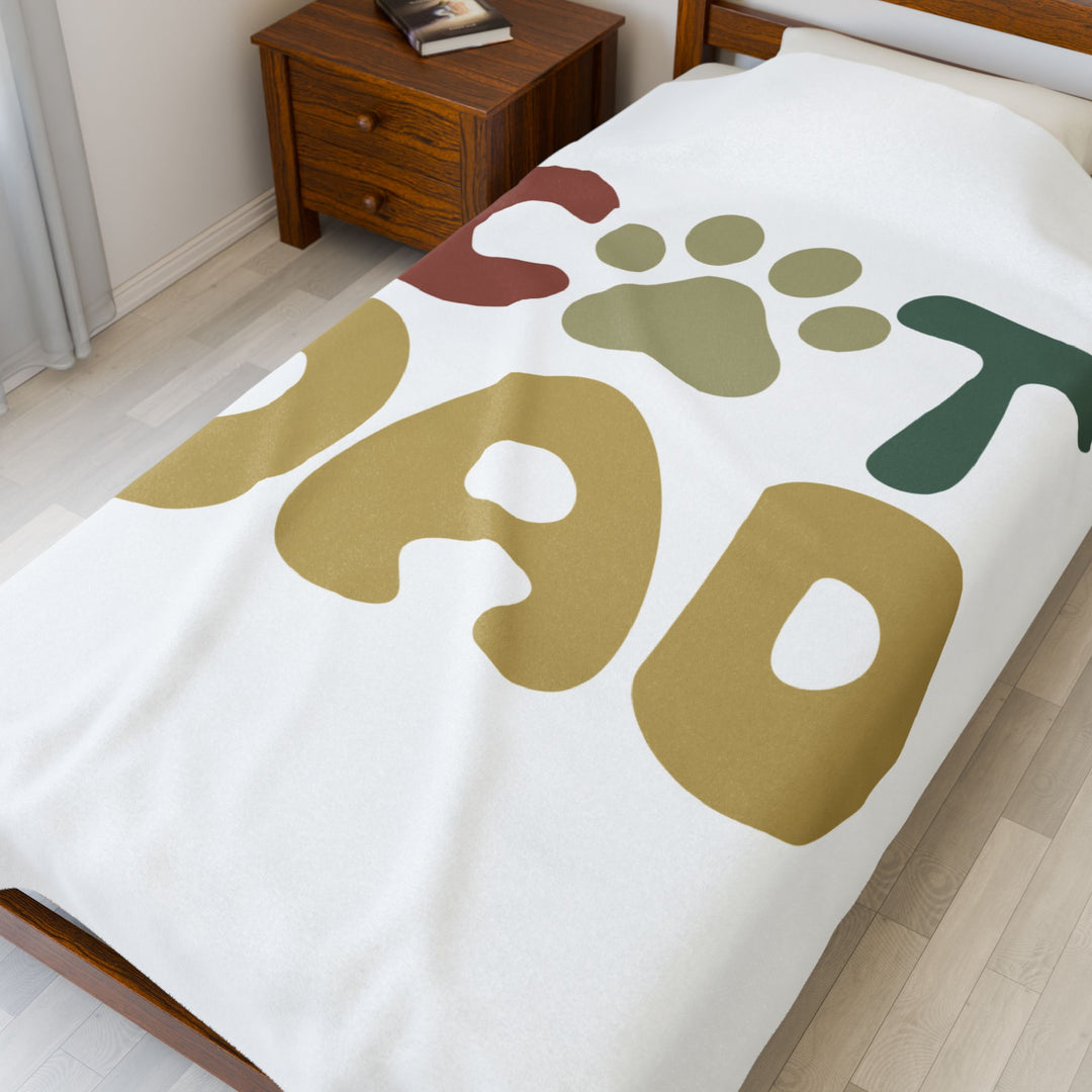 Cat Dad Plush Blanket