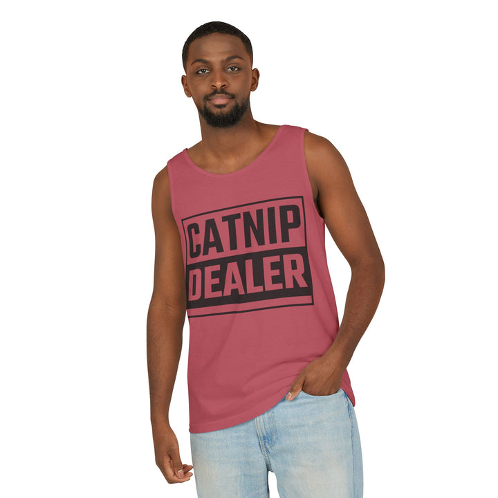 Catnip Dealer Tank Top, Funny Pet Lover Gift, Summer Sleepwear, Cat Mom Shirt, Unisex Casual Wear