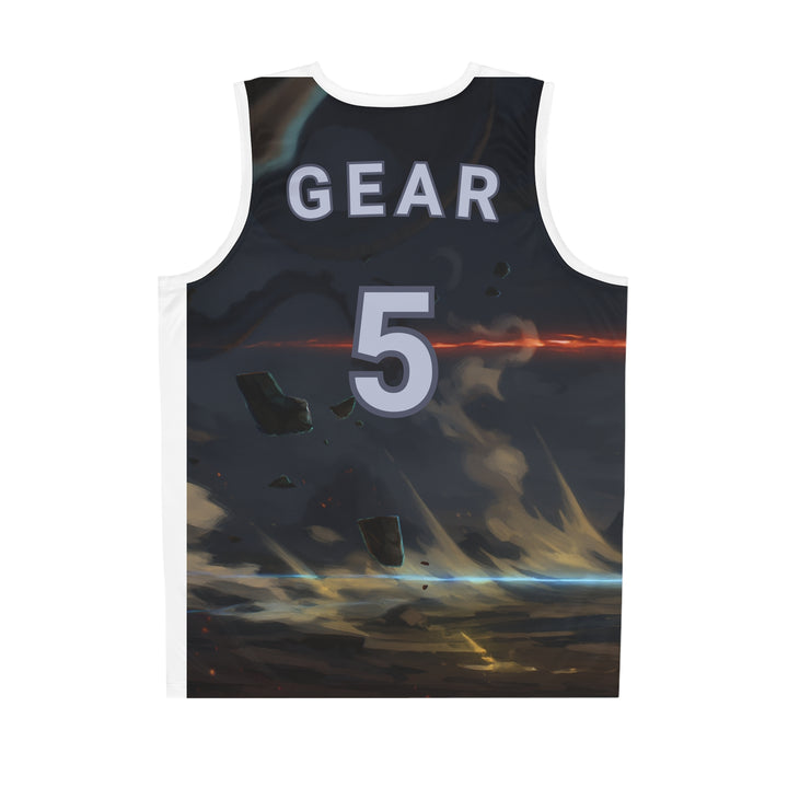 Anime-Inspired Basketball Jersey, Luffy Design, Sportswear for Fans, Playful Athletic Apparel, Unique Gift for Gamers, Cosplay Shirt