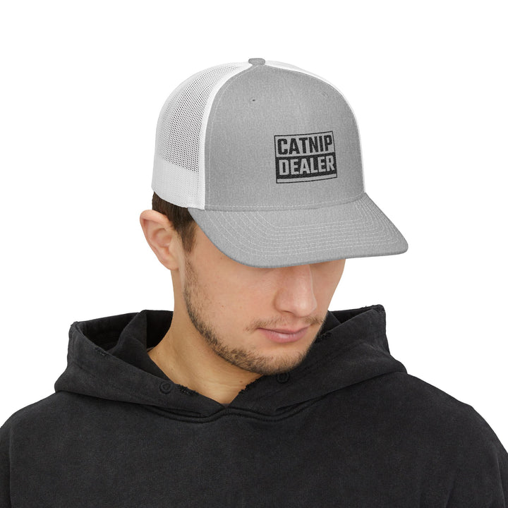 Catnip Dealer Snapback Cap, Funny Pet Lover Gift, Trucker Hat for Cat Owners, Unique Cat Themed Accessory, Stylish Streetwear