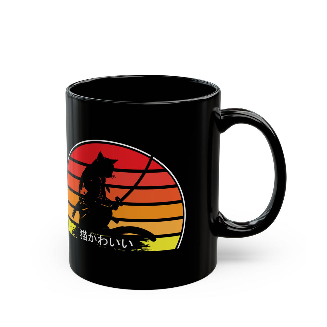 Sunset Samurai Cat Mug