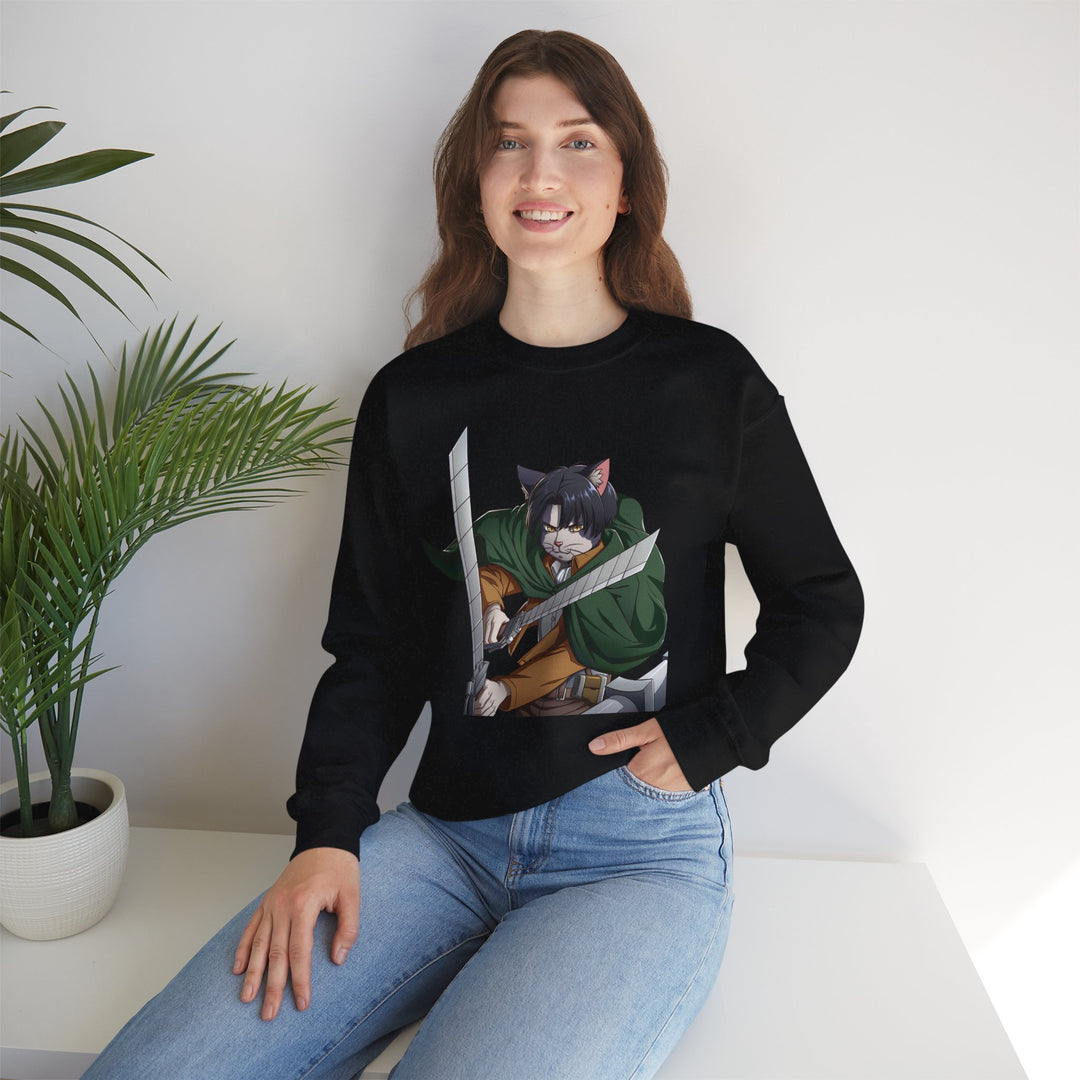 Anime-Inspired Cat Warrior Crewneck Sweatshirt, Cozy Unisex Sweatshirt, Gift for Anime Lovers, Perfect for Fall and Winter, Cute [...]