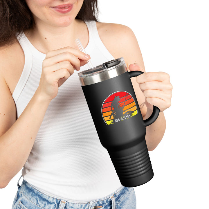 Sunset Adventure Insulated Travel Mug - 40oz, Perfect for Outdoor Enthusiasts, Road Trips, Camping, Gifts, Summer Fun