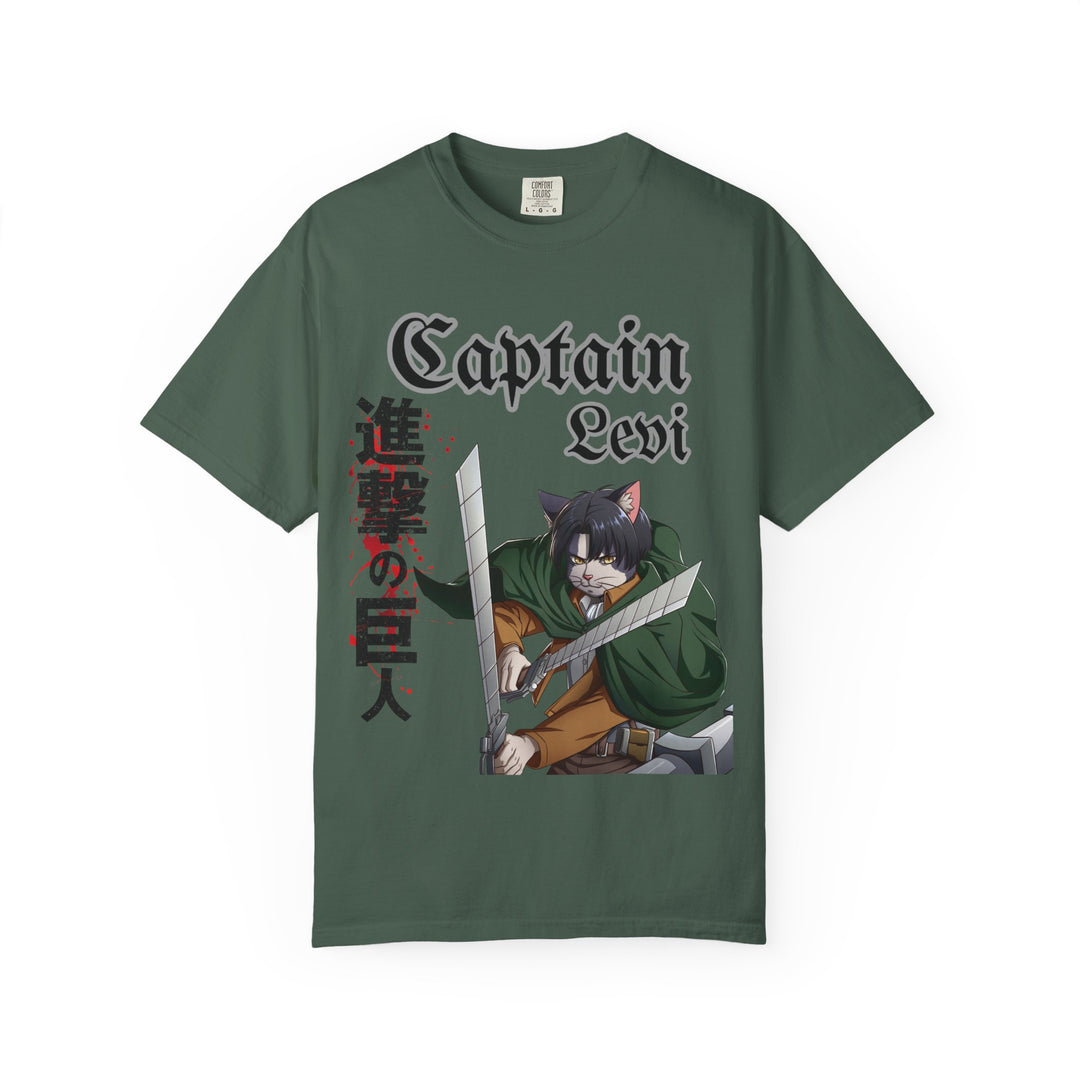 Captain Levi Anime Cat T-Shirt