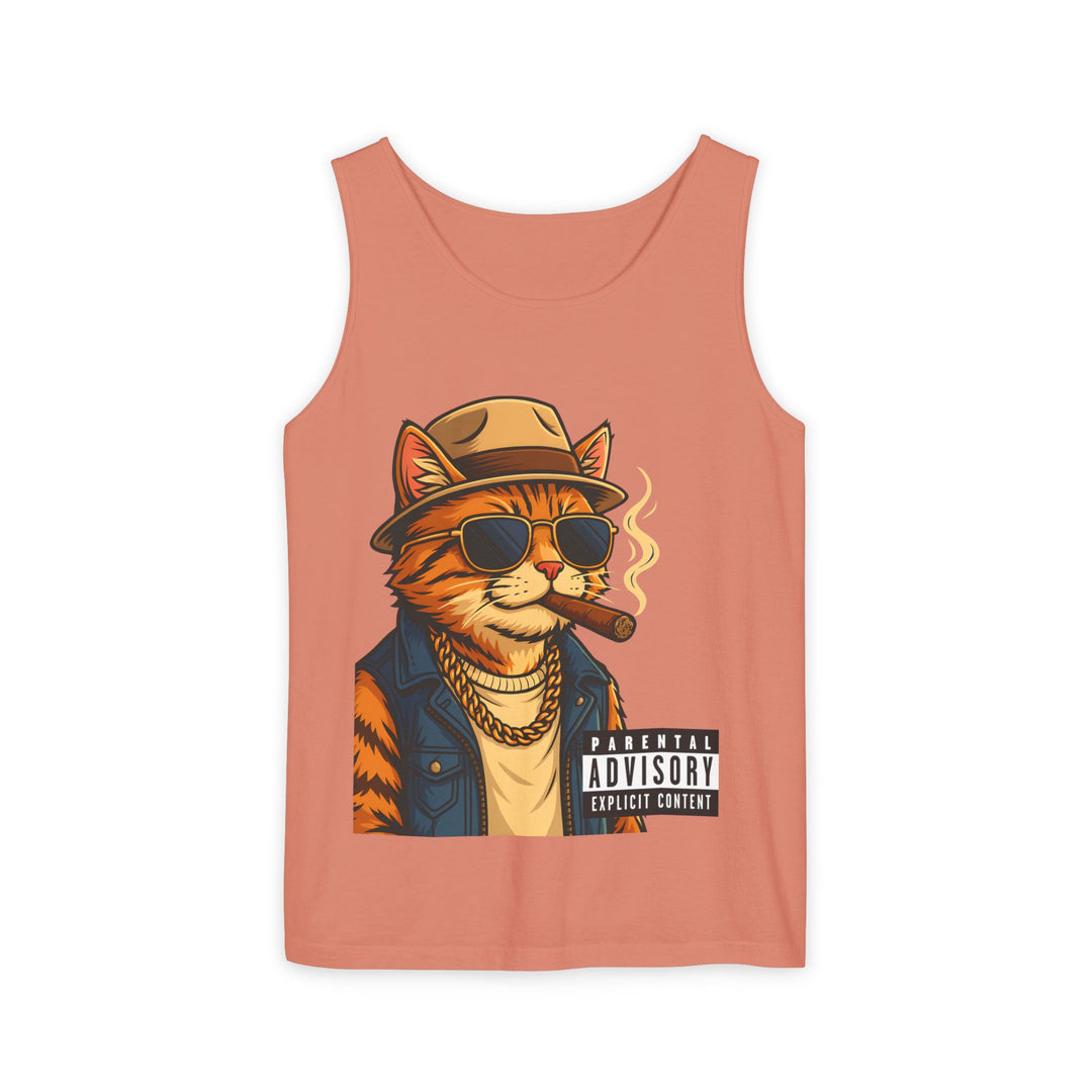 Cool Cat Unisex Tank Top - Funny Cat Graphic Tee, Summer Wear, Gift for Cat Lovers, Beach Party Essential, Casual Streetwear