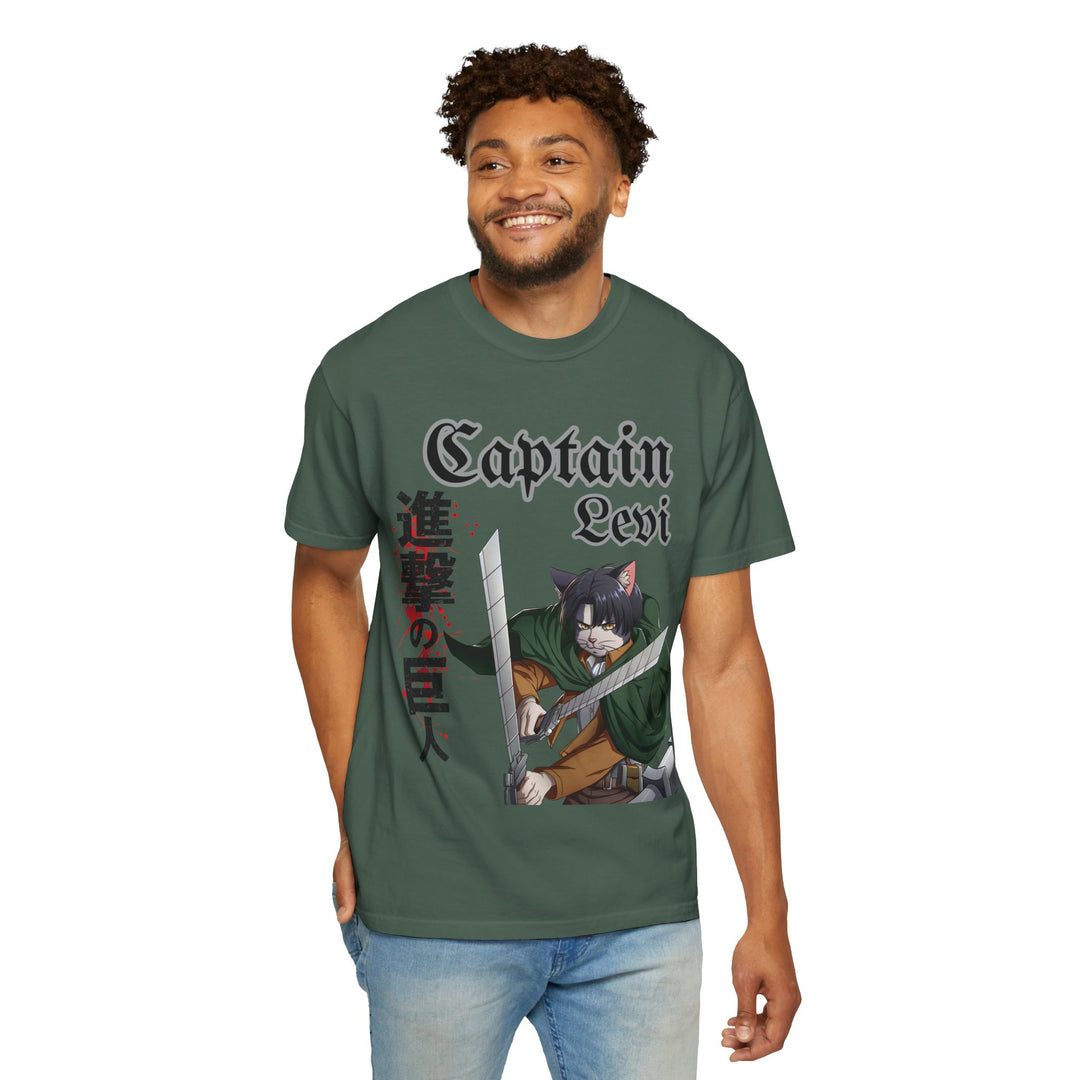 Captain Levi Anime Cat T-Shirt
