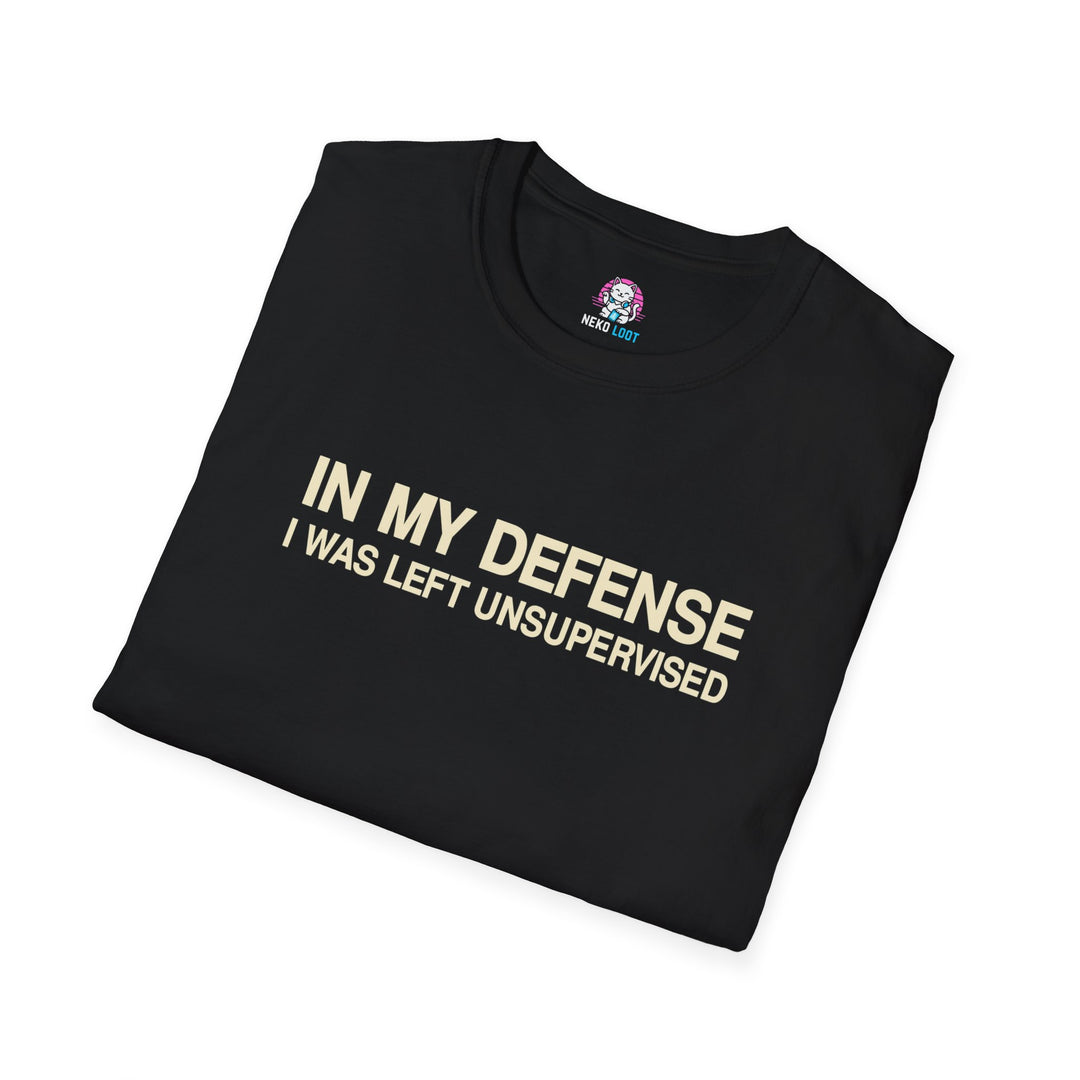 Left Unsupervised Minimal Slogan T-Shirt