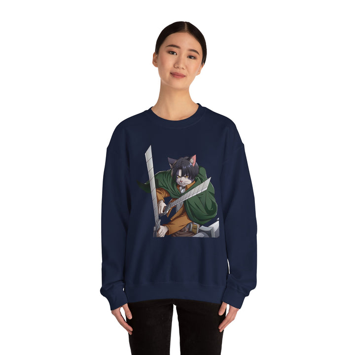 Anime-Inspired Cat Warrior Crewneck Sweatshirt, Cozy Unisex Sweatshirt, Gift for Anime Lovers, Perfect for Fall and Winter, Cute [...]