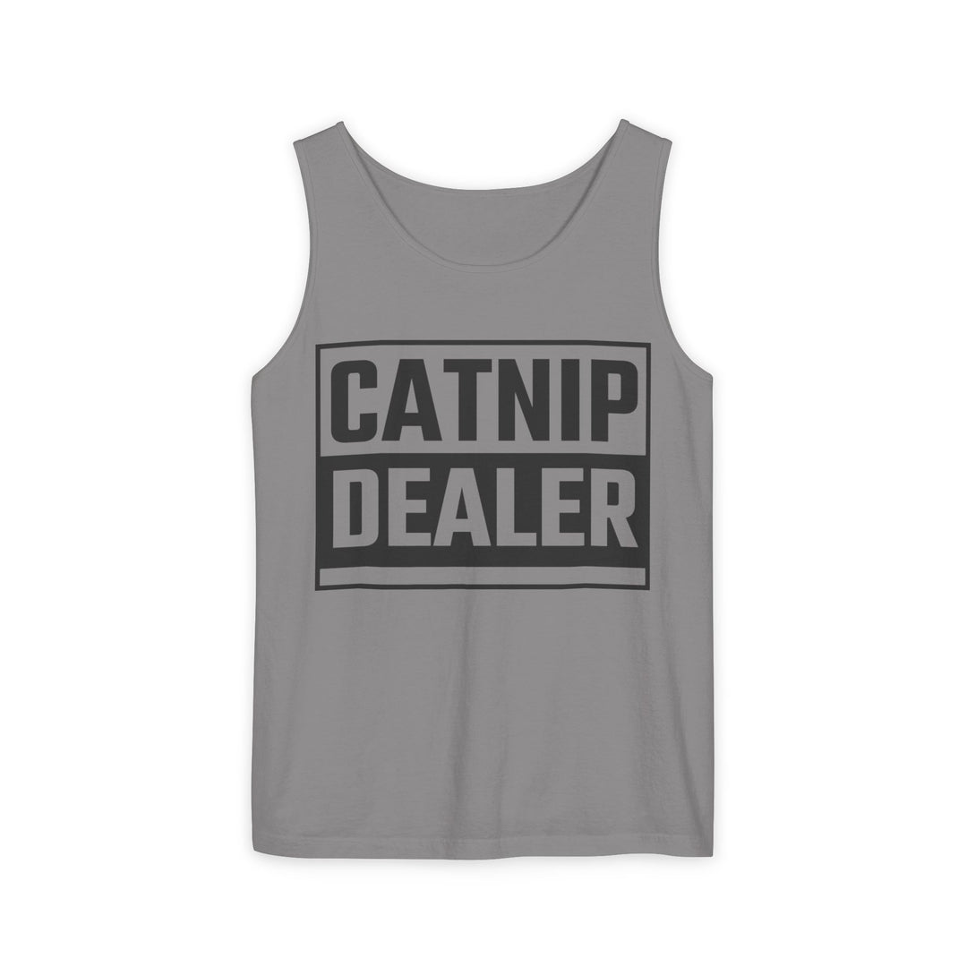 Catnip Dealer Tank Top, Funny Pet Lover Gift, Summer Sleepwear, Cat Mom Shirt, Unisex Casual Wear