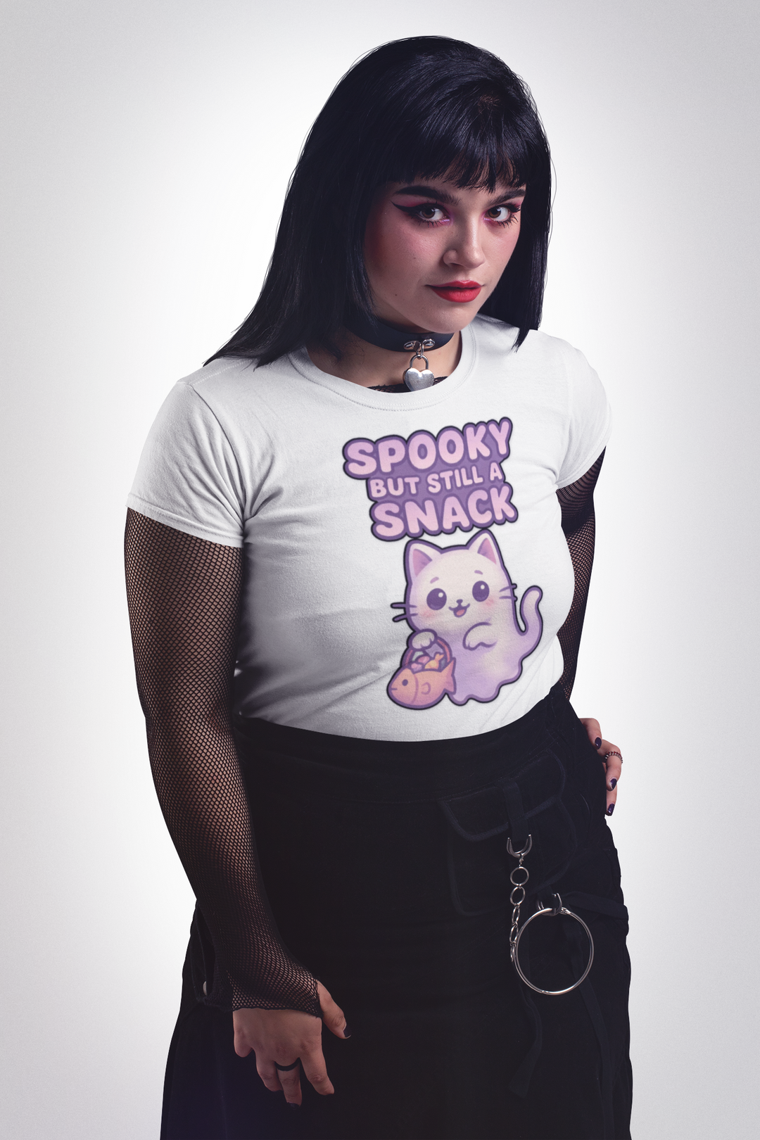 Spooky Snack Clever Cat T-Shirt