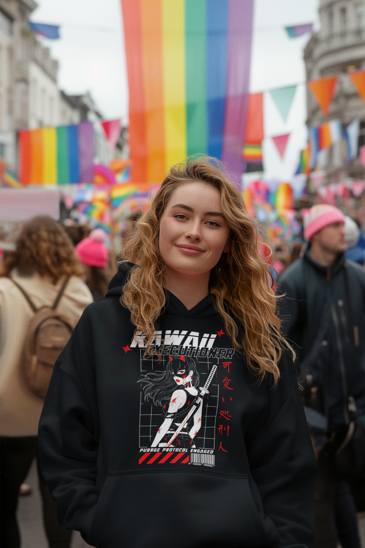 Kawaii Graphic Hoodie for Anime Lovers, Cozy Fashion, Gift for Her, Casual Streetwear, Cute Sweatshirt