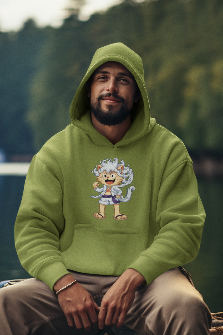 Anime Cat Luffy Gear 5 Hoody