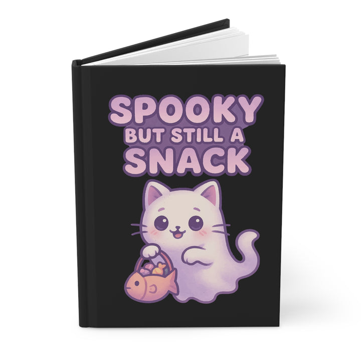 Cute Spooky Themed Hardcover Journal, Fun Notebook for Cat Lovers, Perfect for Halloween, Gift for Students, Writing Diary, Cute Gift Idea