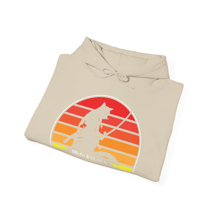 Samurai Cat Sunset Hoodie