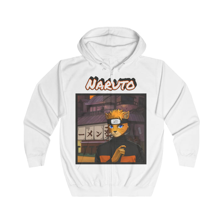 Naruto Cat Unisex Full Zip Hoodie