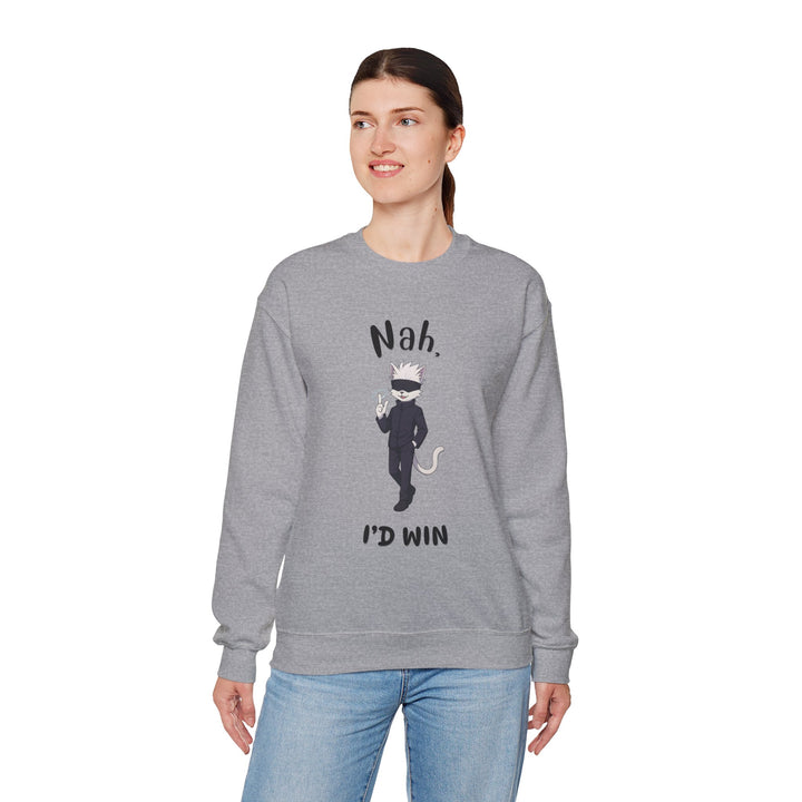 Cool Cat Sweatshirt, Funny Sweatshirt, Gift for Cat Lovers, Casual Outfit, Unisex Crewneck Sweatshirt, Unique Design