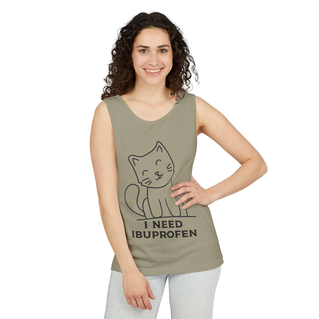 Funny Cat Tank Top, Summer Tee, Gifts for Cat Lovers, Cute Animal Apparel, Relaxing Casual Wear, Women's Funny Shirt