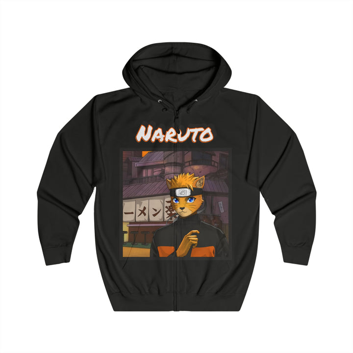 Naruto Cat Unisex Full Zip Hoodie