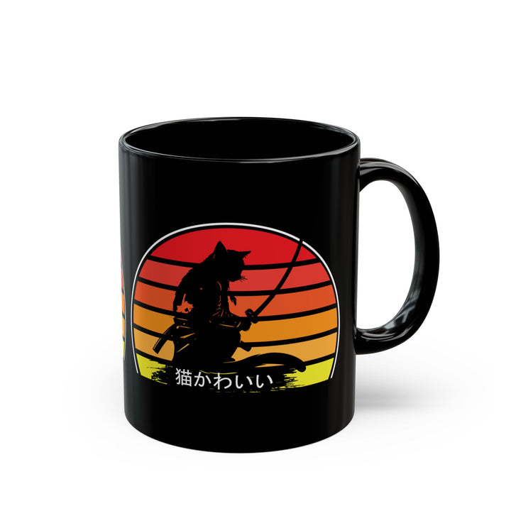 Sunset Samurai Cat Mug