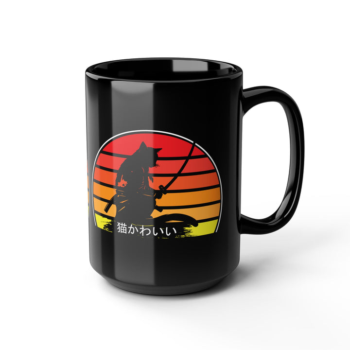 Sunset Samurai Cat Mug