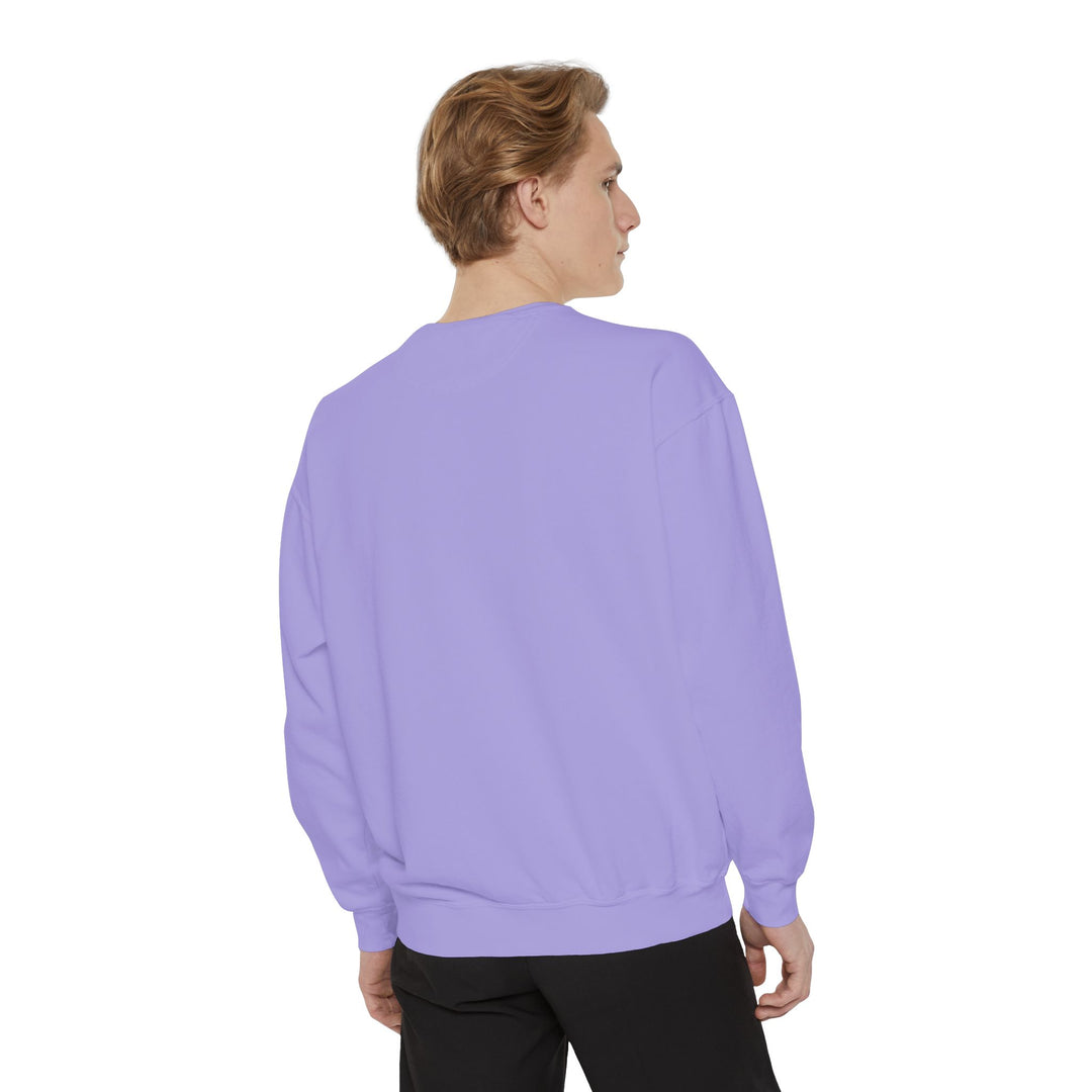 Spooky Snack Sweatshirt Featuring a Cute Ghost Cat Holding a Candy Basket with a Humorous Slogan