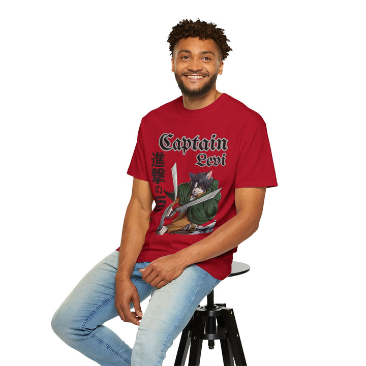 Captain Levi Anime Cat T-Shirt