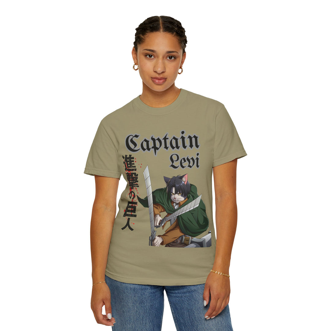 Captain Levi Anime Cat T-Shirt