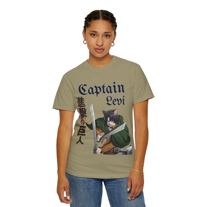 Captain Levi Anime Cat T-Shirt