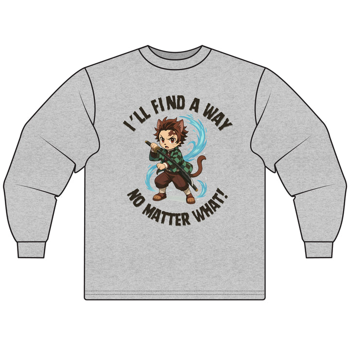 Inspirational Animated Character Long Sleeve T-Shirt - Perfect for Fans, Gifts, Motivational Wear, Casual Style, Everyday Comfort