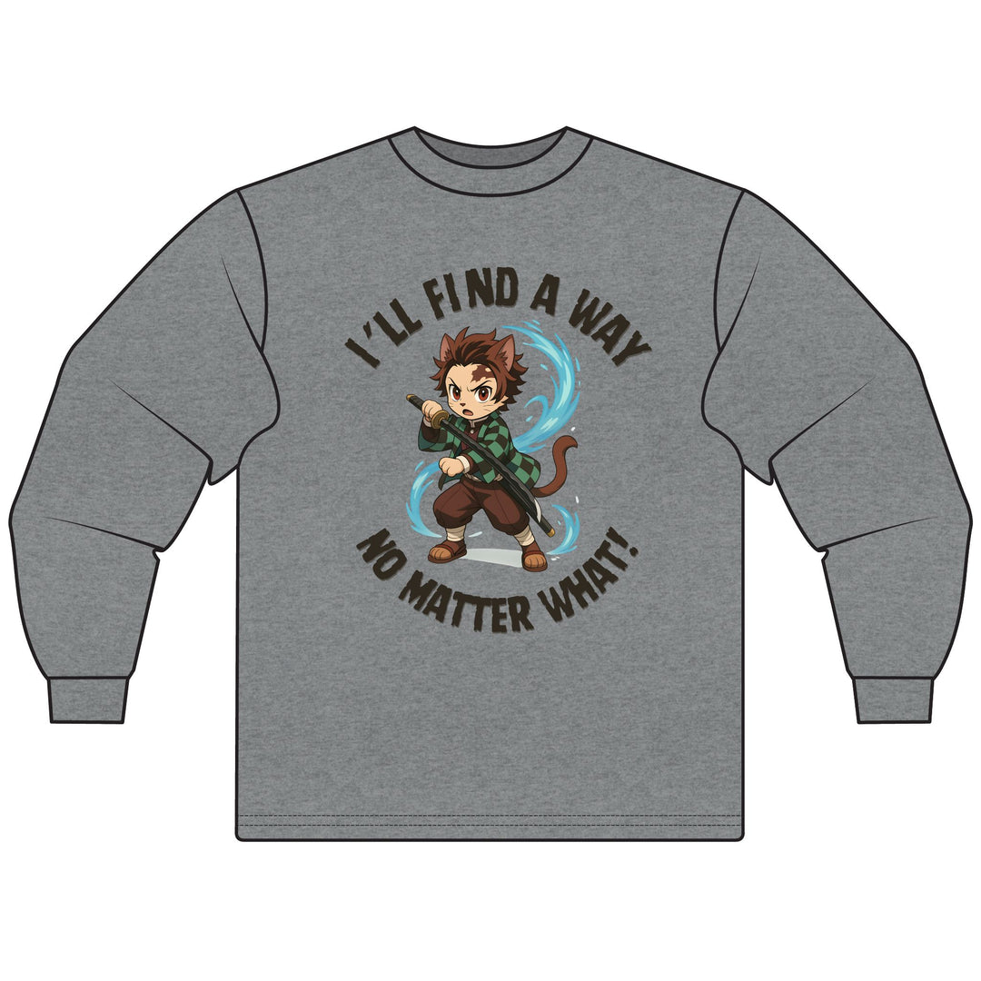 Inspirational Animated Character Long Sleeve T-Shirt - Perfect for Fans, Gifts, Motivational Wear, Casual Style, Everyday Comfort